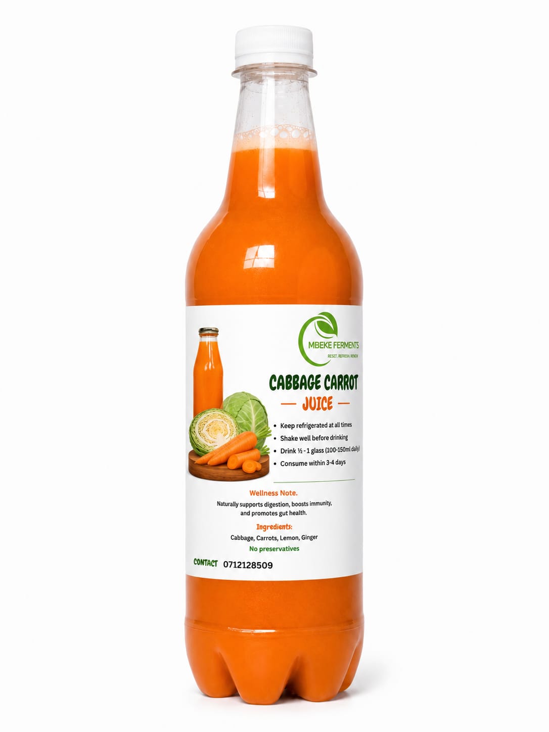 Cold-Pressed Cabbage & Carrot Juice