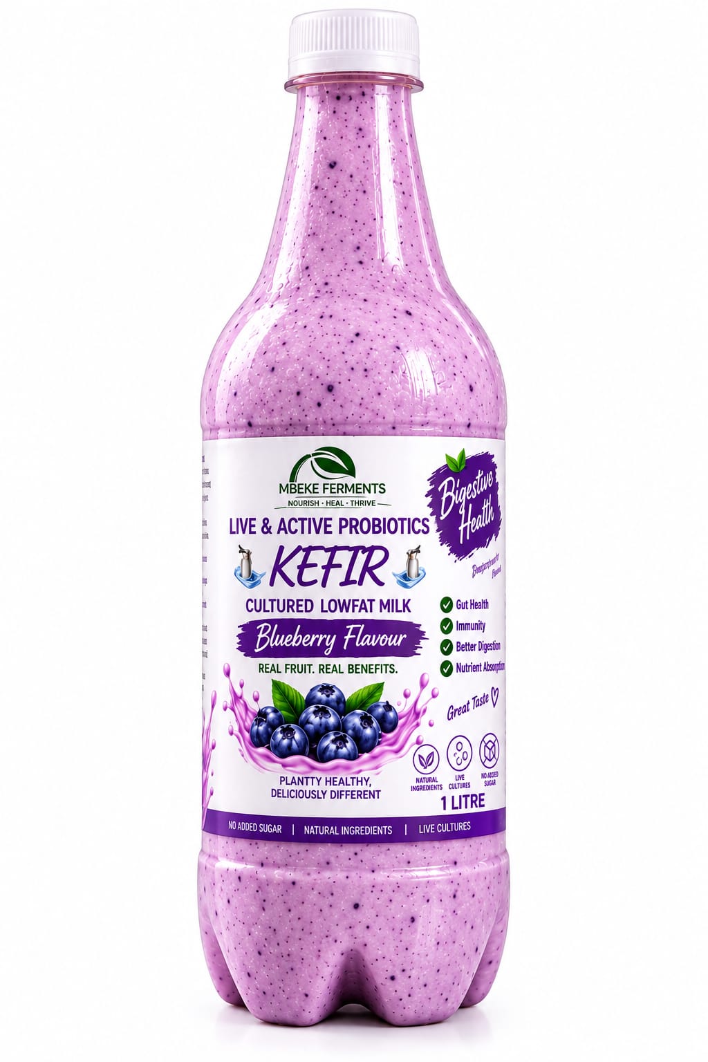 Blueberry kefir milk